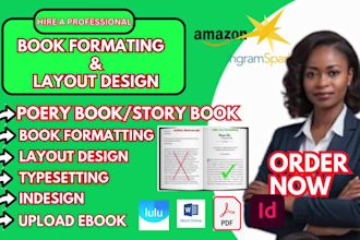 format,design upload and layout german book,spanish book,italian book,typeseting