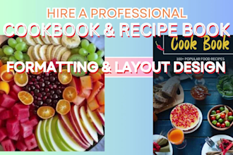be cookbook recipe writer book recipe creation pet cookbook kids book formatting