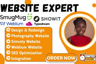 assist design smugmug redesign showit typedream wix and squarespace photography