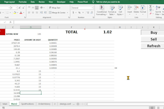 create excel sheet to buy or sell with binance API