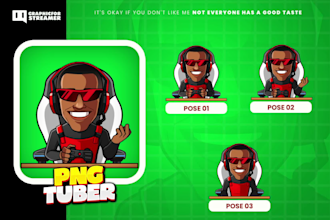 create custom pngtuber for live2d model or vtuber streamer