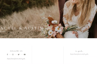 create a website for your wedding photographs