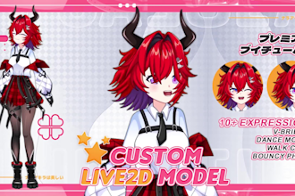 design and rig vtuber avatar for live2d models