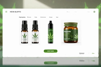 design professional cbd hemp tobacco cannabis ecommerce online store website