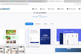 design and develop a professional personal portfolio website