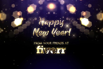 create christmas or new year greeting video