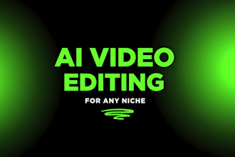 do ai genrated video editing, youtube shorts and tiktok ads