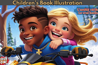 illustrate 3d children story book illustration, children story book illustration