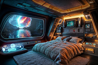 create spaceship ambience animation