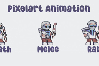 make pixel art characters and animations for your games