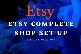 create, design, and set up your etsy shop with SEO