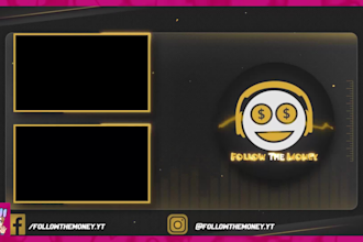create a cool animated logo outro for your twitch, youtube, kick channel