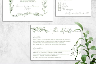 illustrate your wedding invitation with custom illustrations