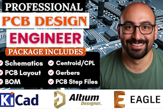 design pcb layouts, circuit board and schematics in altium, kicad, easyedae