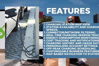 develop ev charging station app station  finder app tracking app