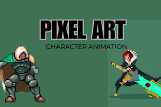 create pixel art animation, pixel art illustration, pixel art sprite sheet