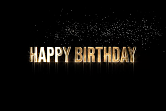 create gold silver particles title and text animation in 24 hours
