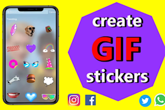 create animated gif stickers for social media
