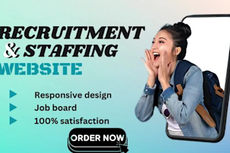 create recruitment agency, job board website, healthcare website
