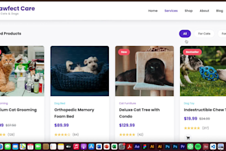 develop wordpress pet grooming pet care sites