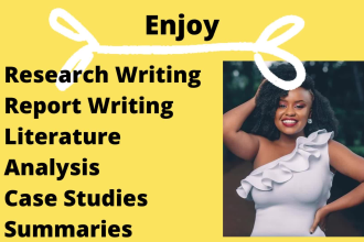 write your research and summaries