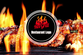 do bbq grill, pizza, food logo