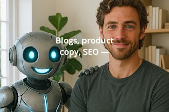 write SEO blog posts or product descriptions using ai and human editing