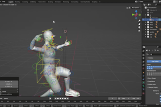 do 3d character rigging in blender