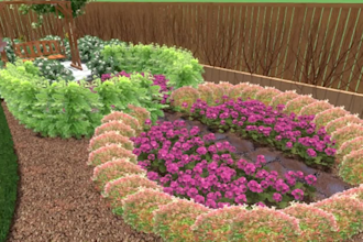 make 3d exterior landscape design, 3d model and render of garden, pool, patio