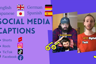 edit captivating subtitles and captions for your instagrm reels and tiktok video