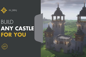 build an epic minecraft castle or kingdom for your map