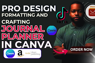 pro journal design in canva, canva ebook design, vision board, custom planner
