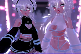 vrchat avatar, furry, vrc nsfw model, 3d vtuber, 3d VR chat character, fursona