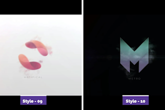 create a simple animated logo intro video