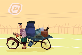 design 2d animation from hand drawn artwork