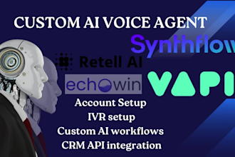 build ai voice agent  calling workflow with vapi n8n synthflow jotform retell ai