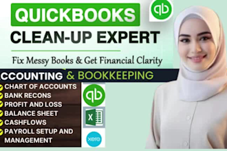setup and clean up bookkeeping and accounting using quickbooks online and xero
