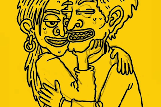 draw your couple portrait so ugly, even ai refuses to try