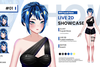 design vtuber character ready for live2d rigging