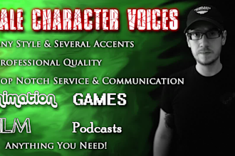 record professional male character voice acting