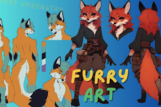 draw anthro art, fursona character, ref sheet avatar, anime nsfw art style, nsfw