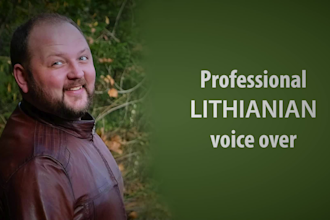 do a professional lithuanian voice over