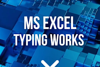 do excel, data entry, copy paste, typing job, fastest typist