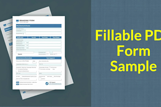 create fillable pdf forms within next 3 hours