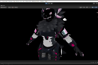 create customized 3d furry avatar nsfw vrchat avatar, vseeface, vroid character