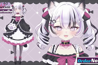 draw and rig live2d vtuber model 2d vtuber vtuber commission pngtuber vtuber rig