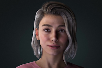 create 3d realistic character for games or videos