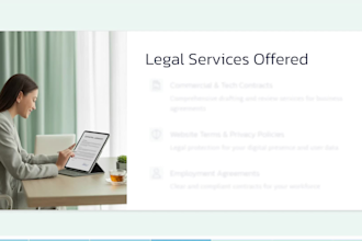 be drafting agreements, bylaws, and company registration