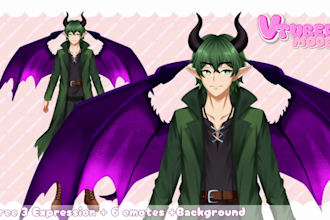 design and rigging anime style live2d vtuber model for streaming