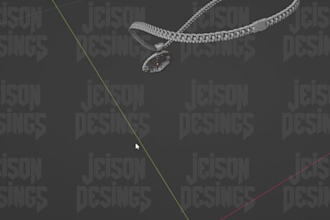 make a logo, letter or design for a chain o jewelry obj fbx fivem